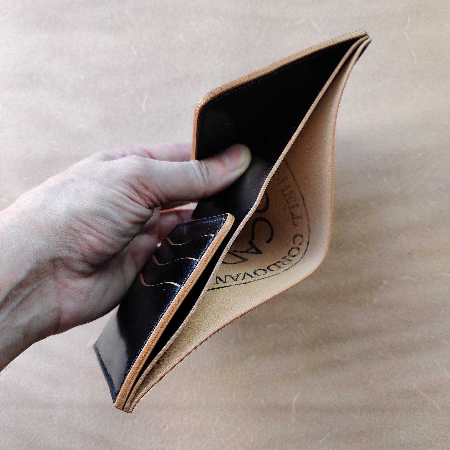 Rocado Shell Cordovan Wallet, Leather Bifold Wallet, Luxury Wallet