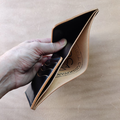 Rocado Shell Cordovan Wallet, Leather Bifold Wallet, Luxury Wallet