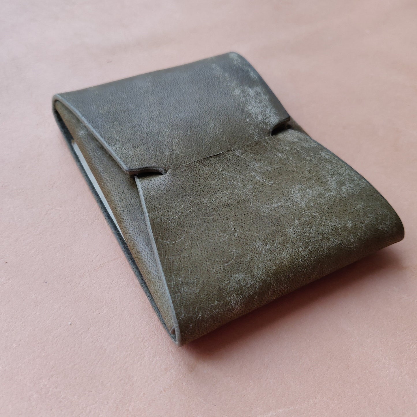 Stitchless Leather Cards Wallet, Origami Minimalist Wallet, EDC Card Holder Case