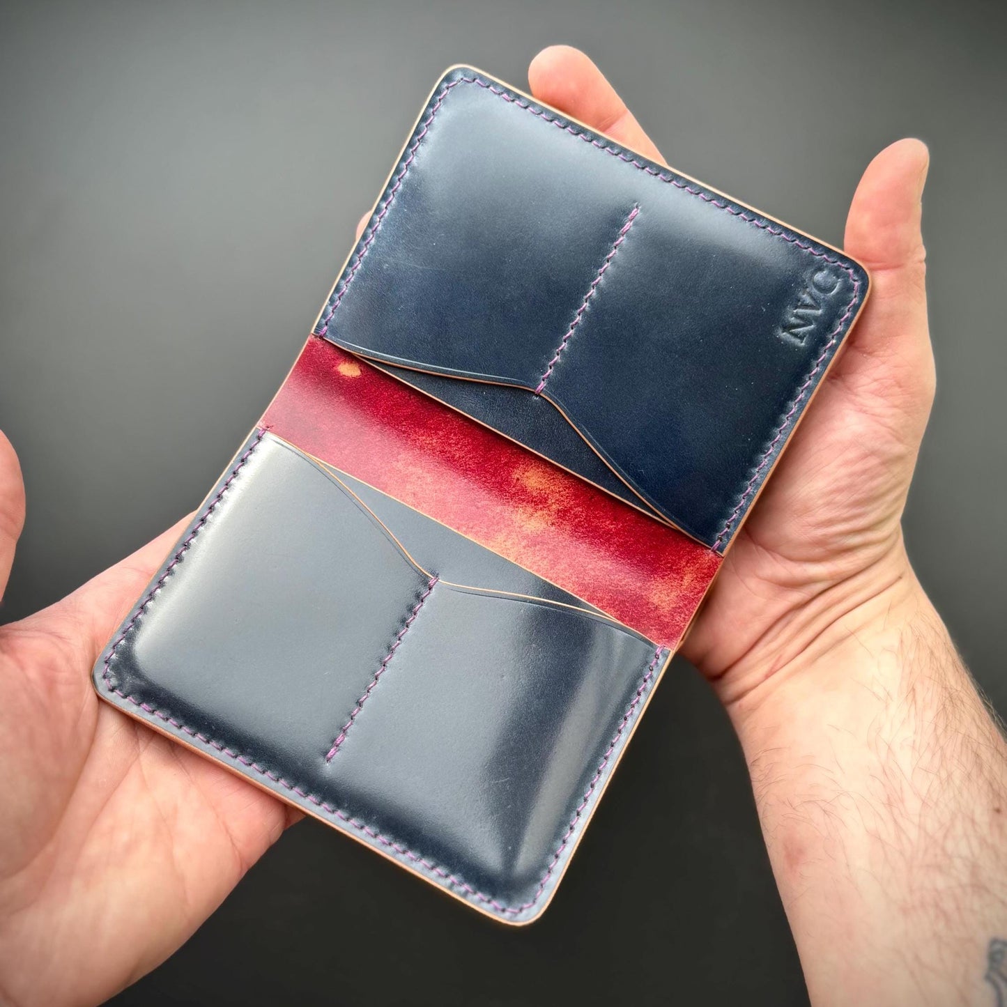 Rocado Shell Cordovan leather bifold wallet