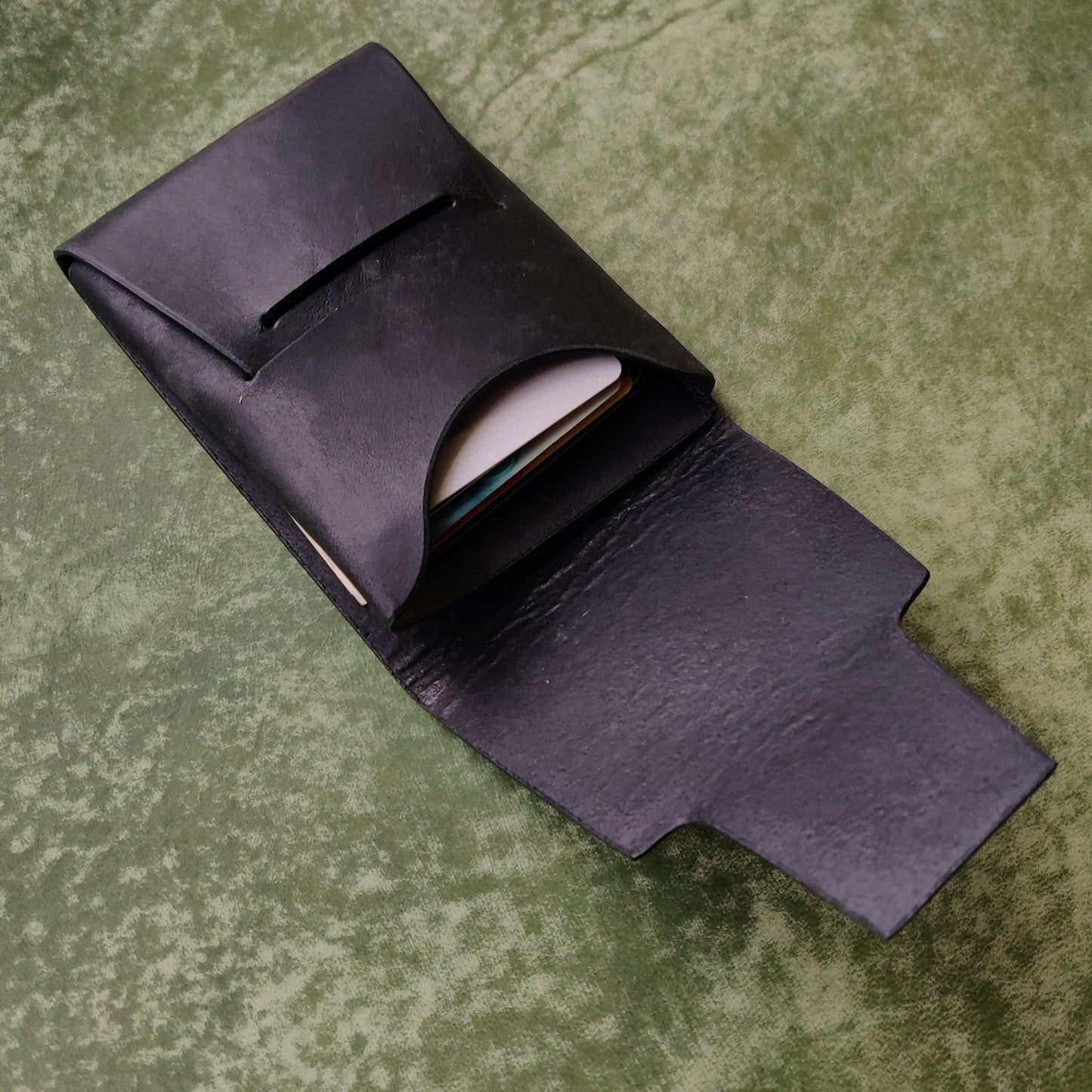 Stitchless Leather Cards Wallet, Origami Minimalist Wallet, EDC Card Holder Case