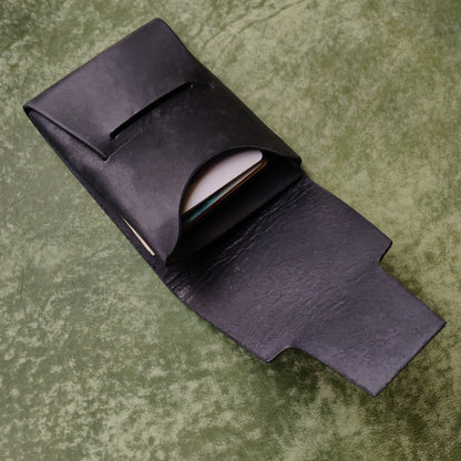 Stitchless Leather Cards Wallet, Origami Minimalist Wallet, EDC Card Holder Case