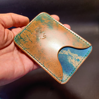 Rocado Shell Cordovan Wallet, Leather Card Wallet, Japanese Style Minimalist Slim Luxury Wallet