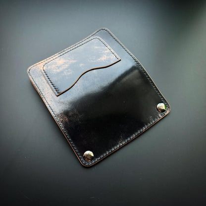 Rocado Shell Cordovan Mini Trucker Wallet, Luxury Compact Wallet