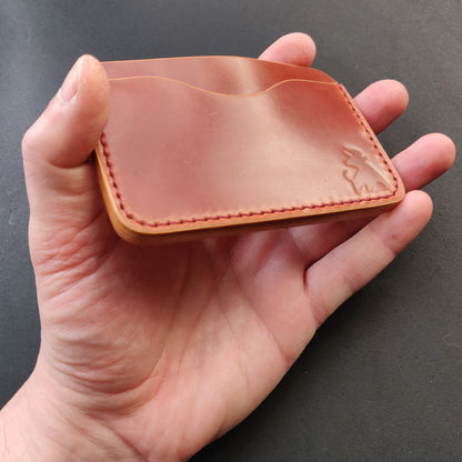 Shell Cordovan Wallet, Horizontal Leather Card Wallet, Minimalist Slim Luxury Wallet