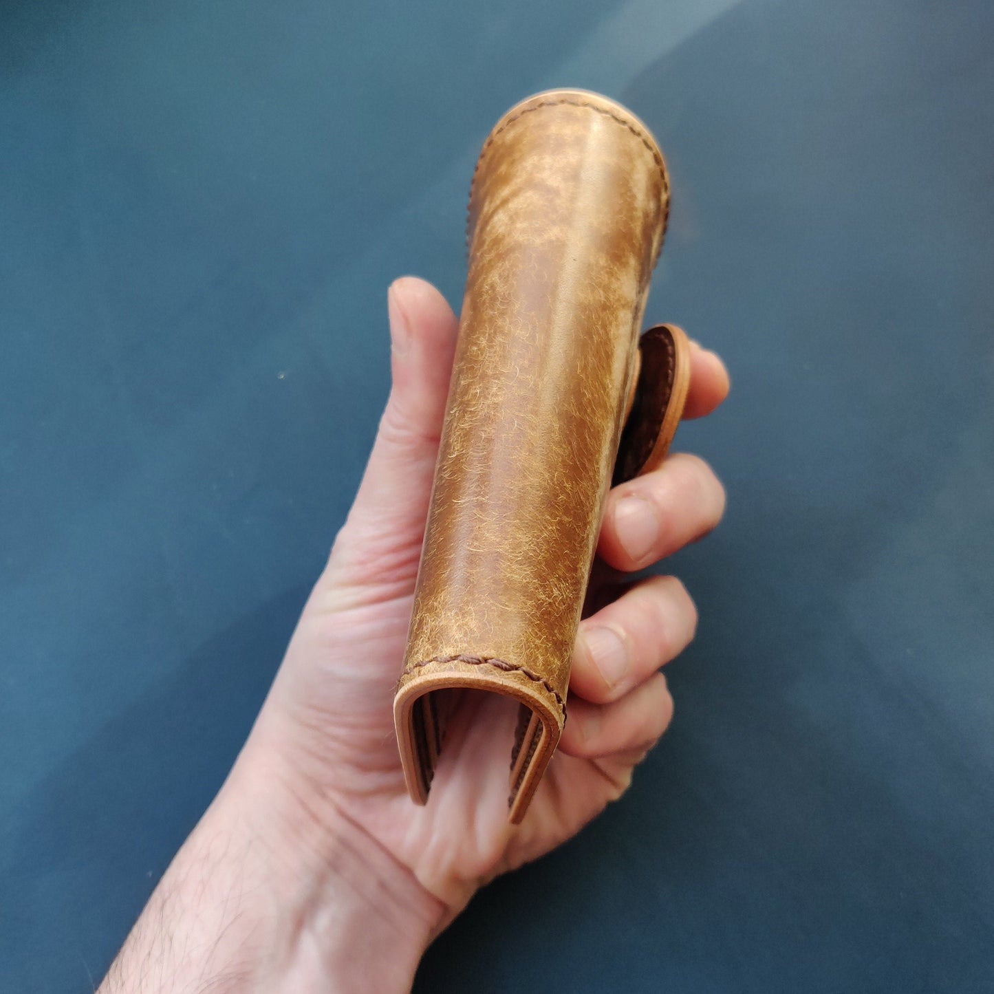 Biker Wallet With A Ring For Chain Or Lanyard, Veg Tanned Travel Western Wallet