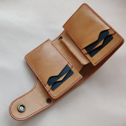 Leather Biker Wallet With Coin purse, Concho Wallet, Trucker Wallet, Chain Wallet, Men's Wallet, Leather Wallet, Rider wallet