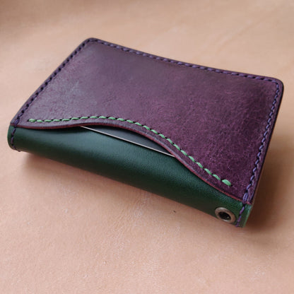 Handmade Japanese Style Compact Leather Wallet With Coin Purse, Leather Card And Cash Holder