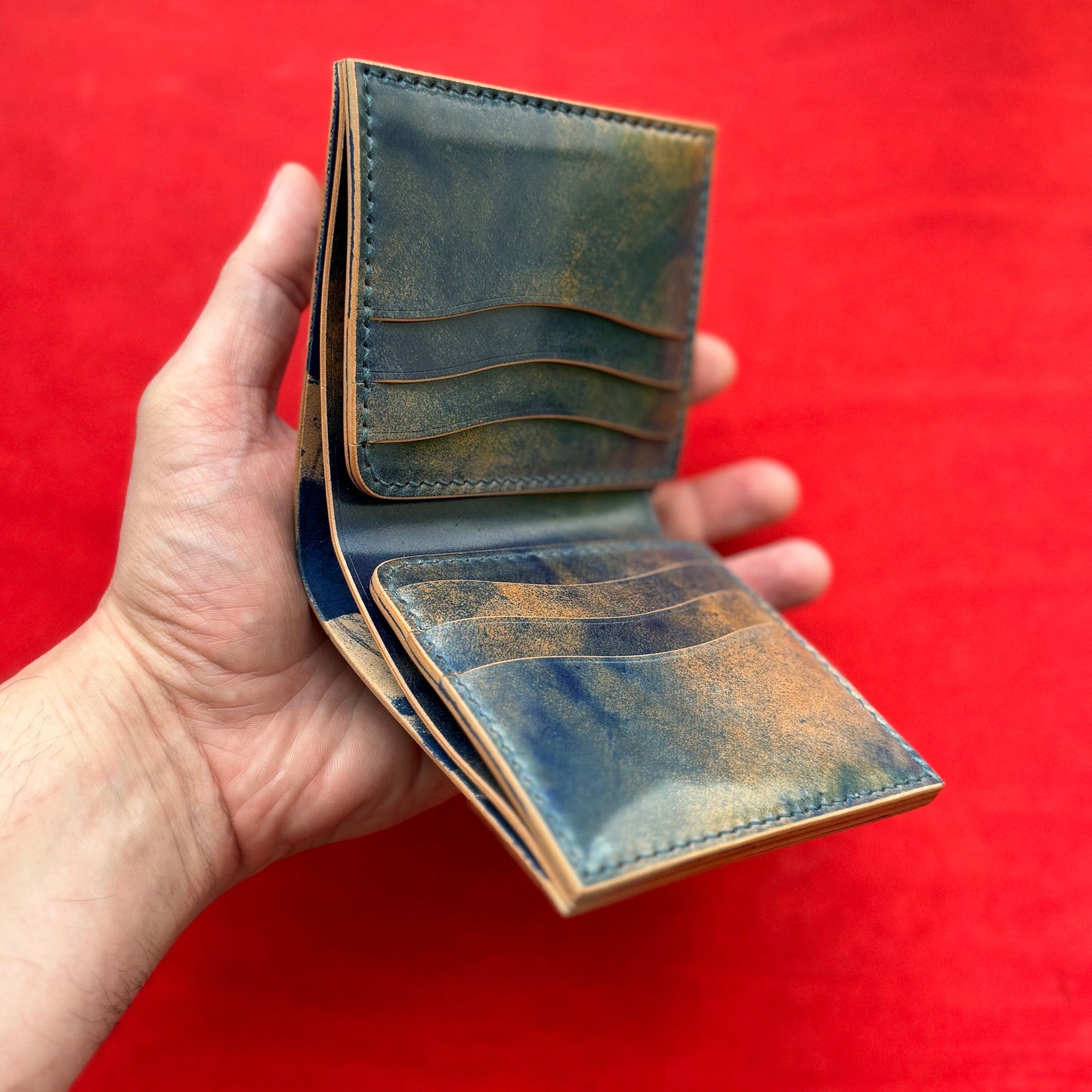 Rocado Shell Cordovan Wallet, Leather Bifold Wallet, Luxury Wallet