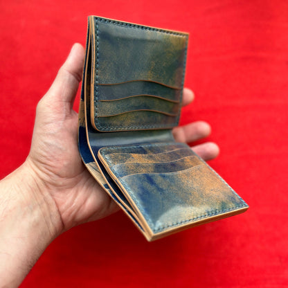 Rocado Shell Cordovan Wallet, Leather Bifold Wallet, Luxury Wallet