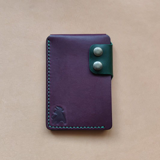Leather Card Holder, Vegetable Tanned Pocket Mini Wallet, Minimalist Card Holder Case