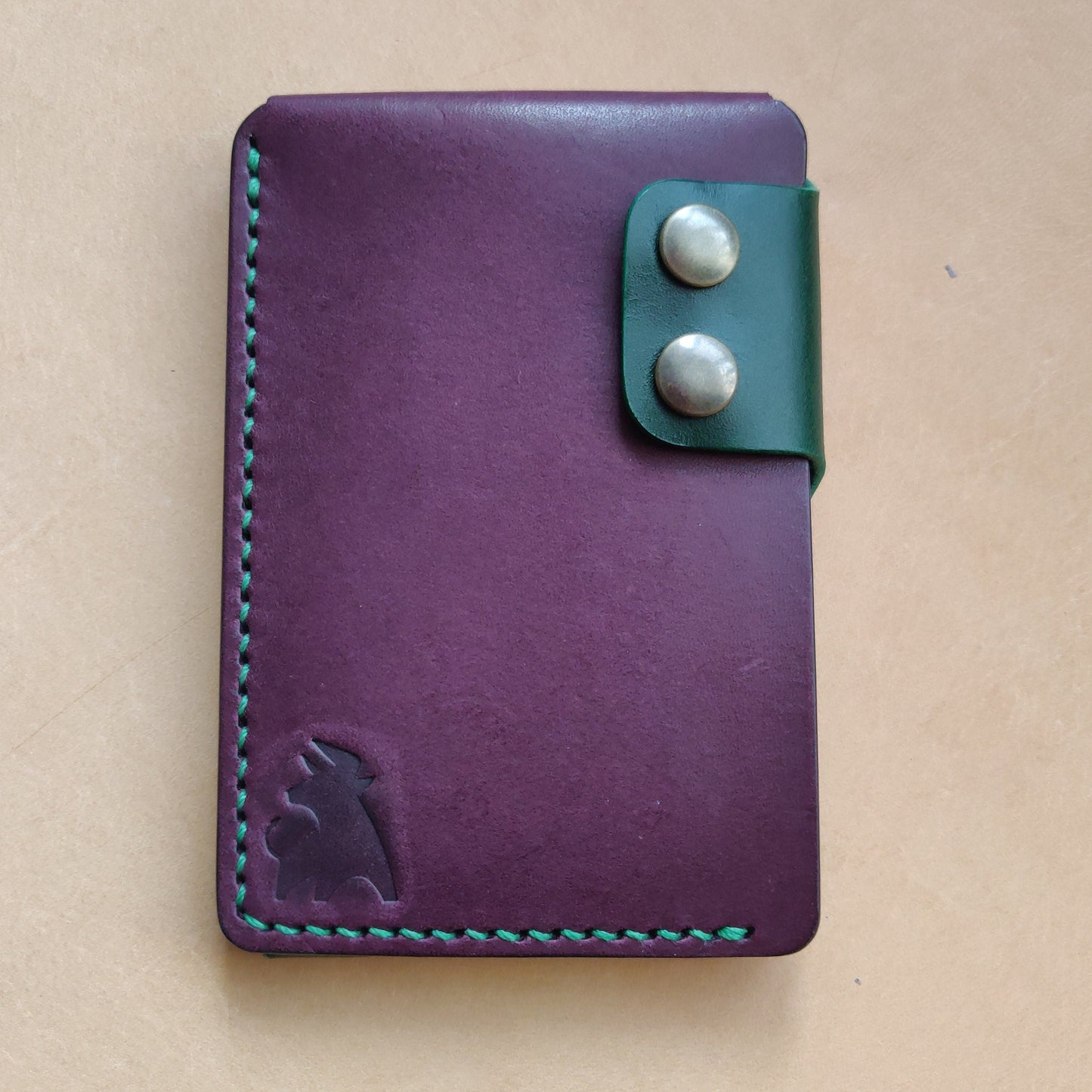 Leather Card Holder, Vegetable Tanned Pocket Mini Wallet, Minimalist Card Holder Case