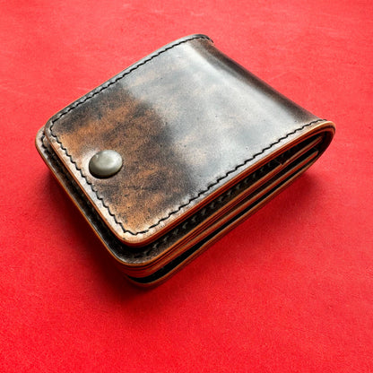 Rocado Shell Cordovan Leather vertical minimalist bifold EDC wallet