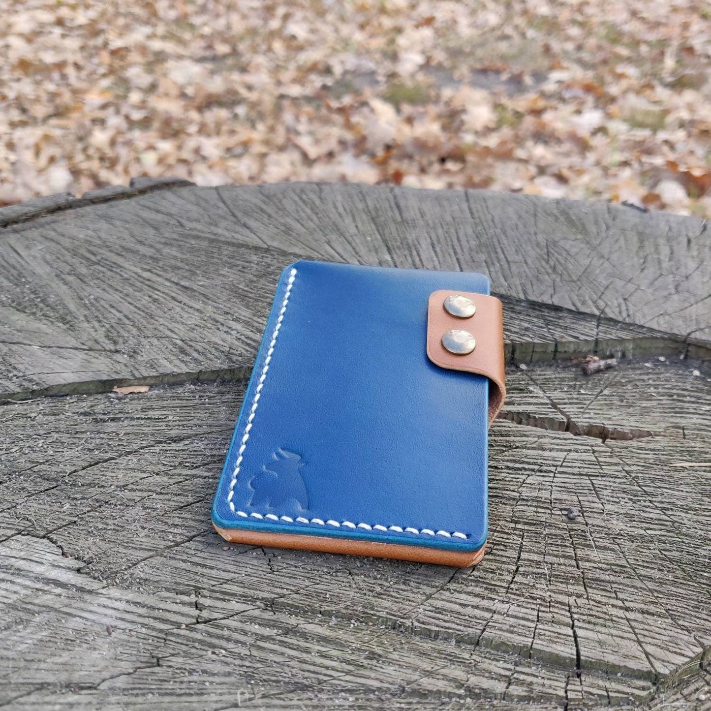 Leather Card Holder, Vegetable Tanned Pocket Mini Wallet, Minimalist Card Holder Case