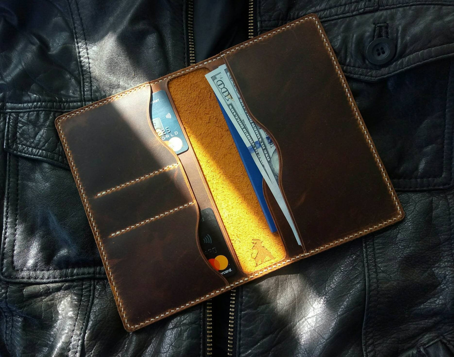 Leather Passport Holder,  Case For Documents And Credit Cards, Passport Case, Travel Wallet