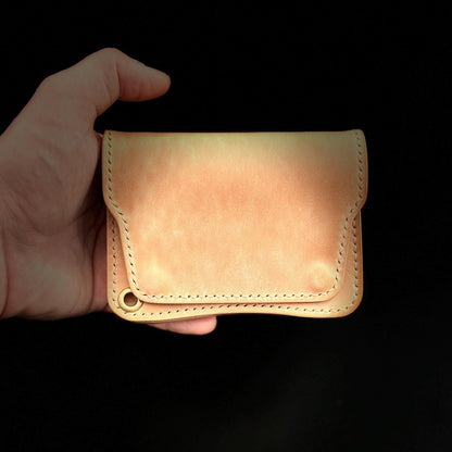 Rocado Shell Cordovan Short Trucker Wallet With A Ring For Chain Or Lanyard, Stylish Wallet For Rider, Biker or Trucker