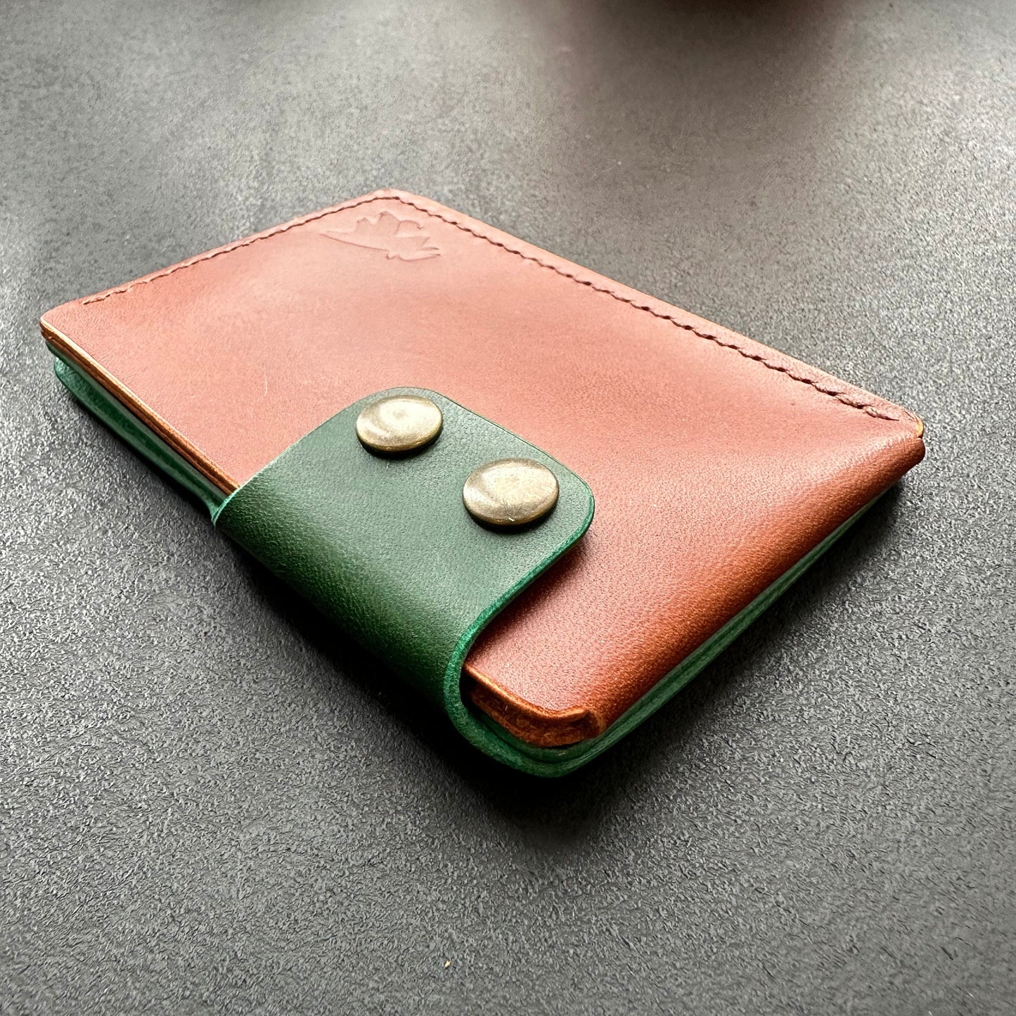 Leather Card Holder, Vegetable Tanned Pocket Mini Wallet, Minimalist Card Holder Case