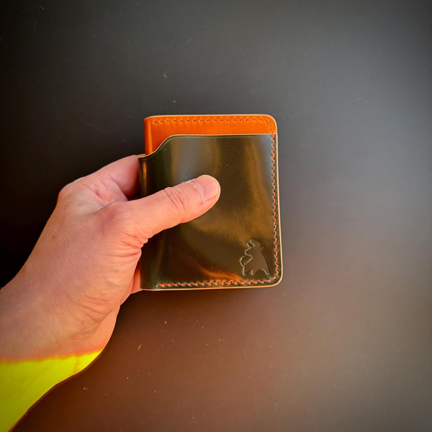 Rocado Shell Cordovan leather bifold wallet