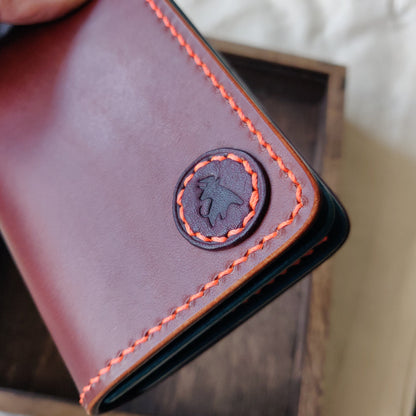 Vertical Leather Wallet, Cash Holder Leather Wallet, Bi-Fold Middle Wallet, Men Gift Wallet, Women Gift Wallet