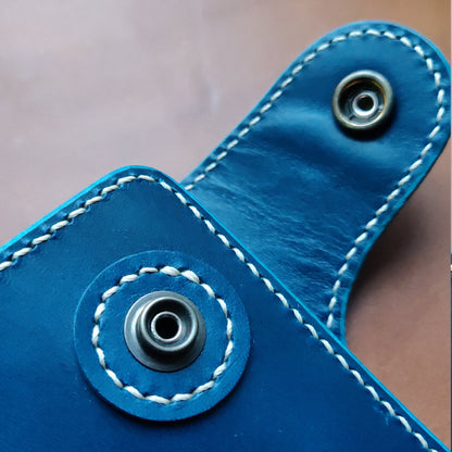 Biker Wallet With A Ring For Chain Or Lanyard, Veg Tanned Travel Western Wallet