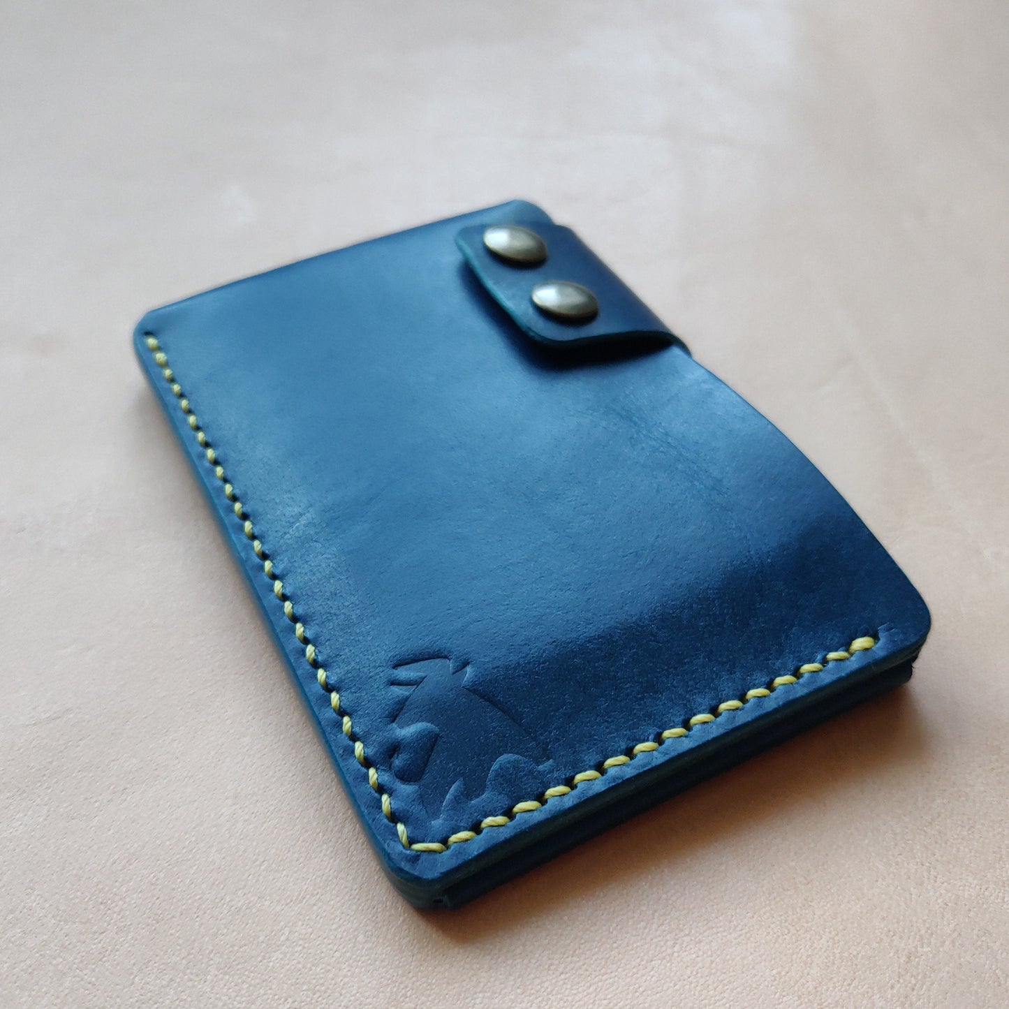 Leather Card Holder, Vegetable Tanned Pocket Mini Wallet, Minimalist Card Holder Case