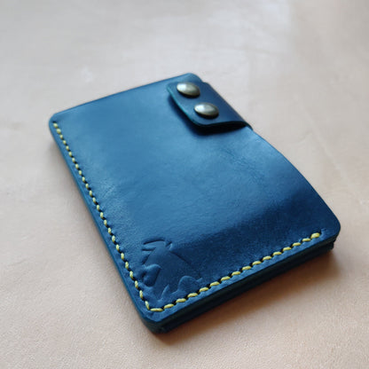 Leather Card Holder, Vegetable Tanned Pocket Mini Wallet, Minimalist Card Holder Case