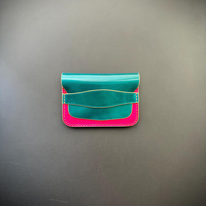 Rocado Shell Cordovan Wallet – Handmade Flap Design, Slim & Minimal, Outer Quick Access Pocket