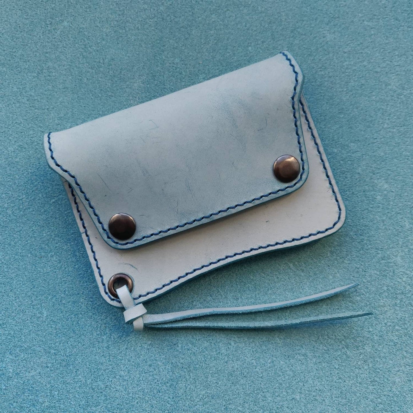 Short Trucker Wallet With A Ring For Chain or Lanyard, Stylish Wallet For Rider, Biker or Trucker