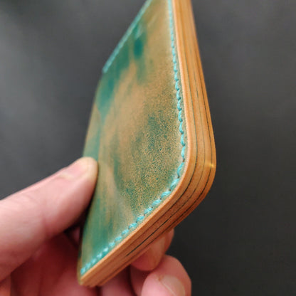 Shell Cordovan Wallet, Horizontal Leather Card Wallet, Minimalist Slim Luxury Wallet