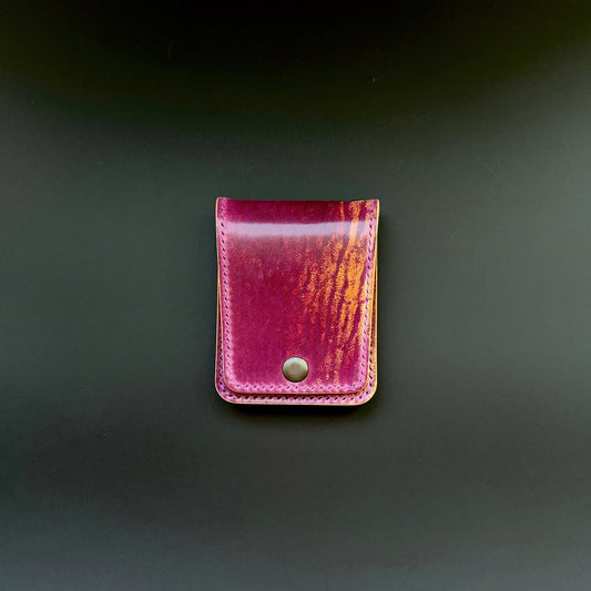 Rocado Shell Cordovan Leather vertical minimalist bifold EDC wallet