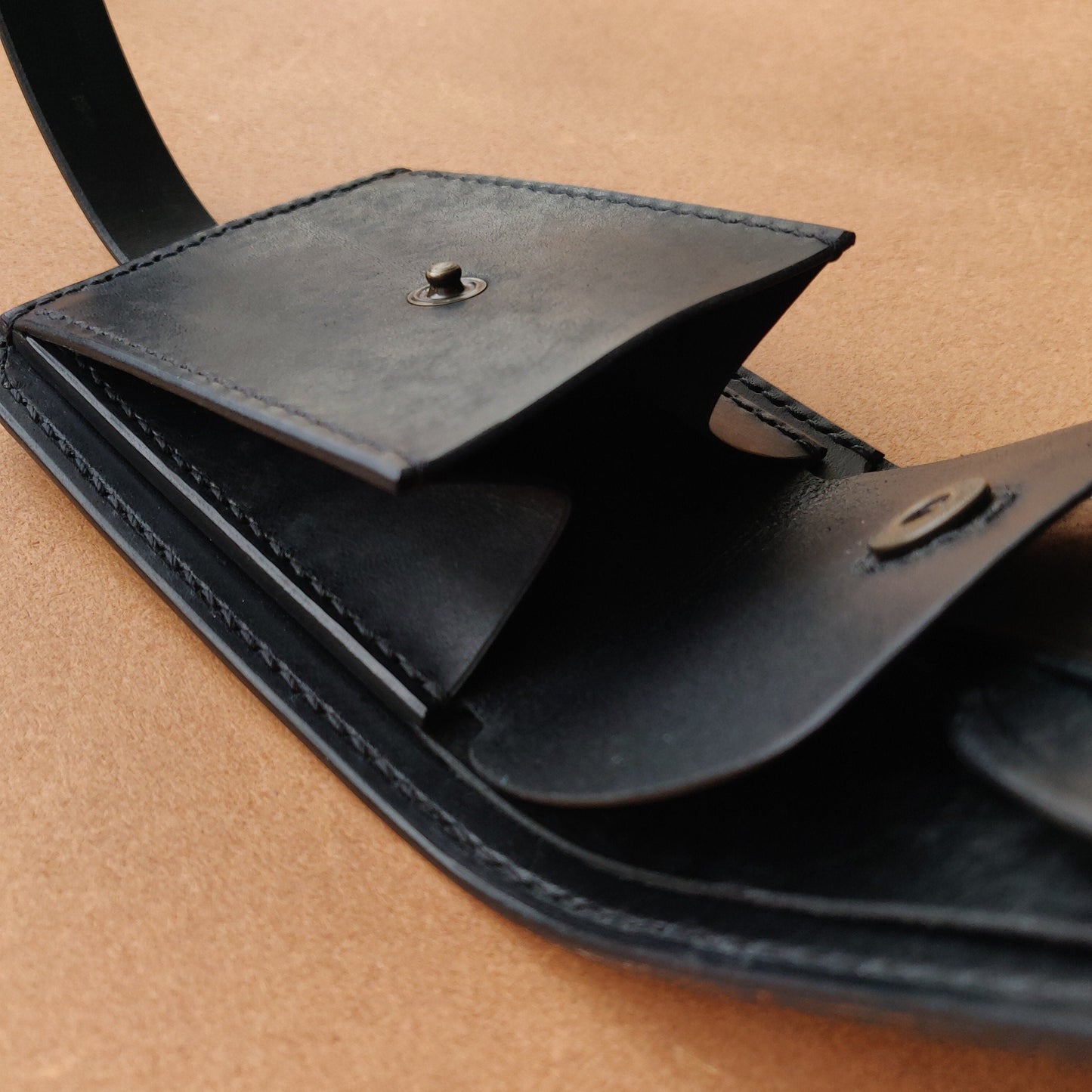 Leather Bifold Wallet, Japanese-Style Vegetable Tanned Wallet With Coin Purse