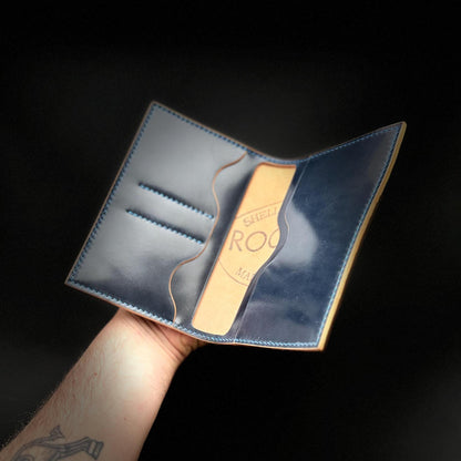 Rocado Shell Cordovan Leather Passport Holder,  Case For Documents And Credit Cards, Passport Case, Travel Wallet