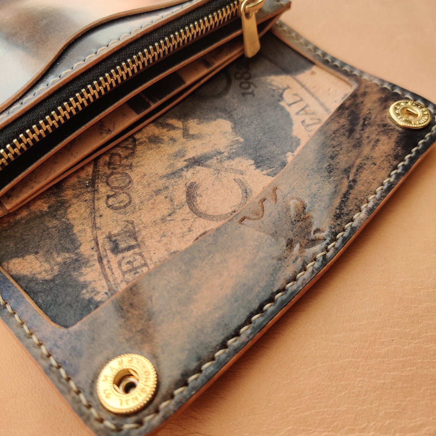 Rocado Shell Cordovan Mini Trucker Wallet, Luxury Compact Wallet