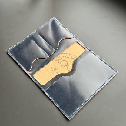 Rocado Shell Cordovan Leather Passport Holder,  Case For Documents And Credit Cards, Passport Case, Travel Wallet