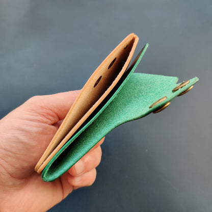 Leather Card Holder, Vegetable Tanned Pocket Mini Wallet, Minimalist Card Holder Case