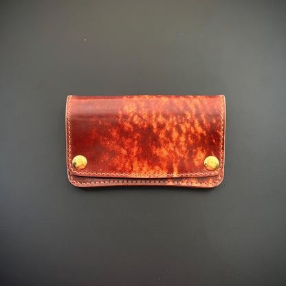 Rocado Shell Cordovan Mini Trucker Wallet, Luxury Compact Wallet