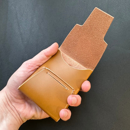 Stitchless Leather Cards Wallet, Origami Minimalist Wallet, EDC Card Holder Case