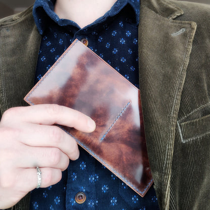 Rocado Shell Cordovan Handmade Minimalist long wallet