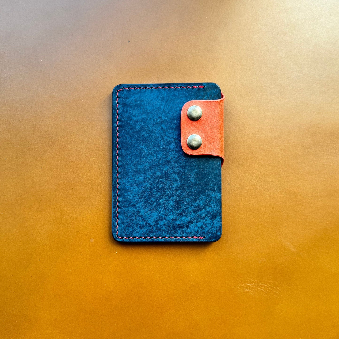 Leather Card Holder, Vegetable Tanned Pocket Mini Wallet, Minimalist Card Holder Case