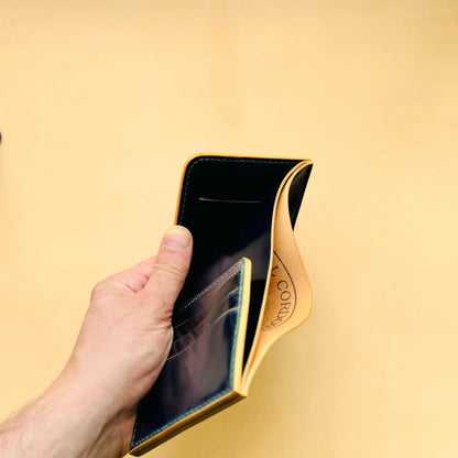 Rocado Shell Cordovan Wallet, Leather Bifold Wallet, Luxury Wallet