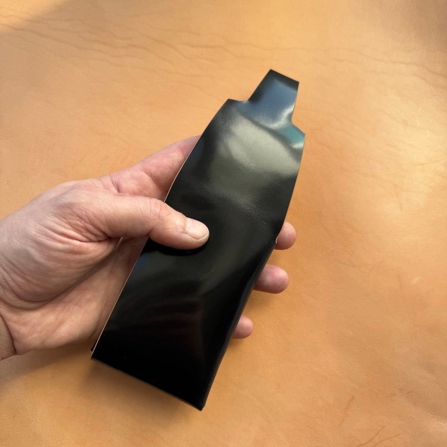 Rocado Shell Cordovan Stitchless Leather Mini Cards Wallet, Origami Minimalist Wallet, EDC Card Holder Case