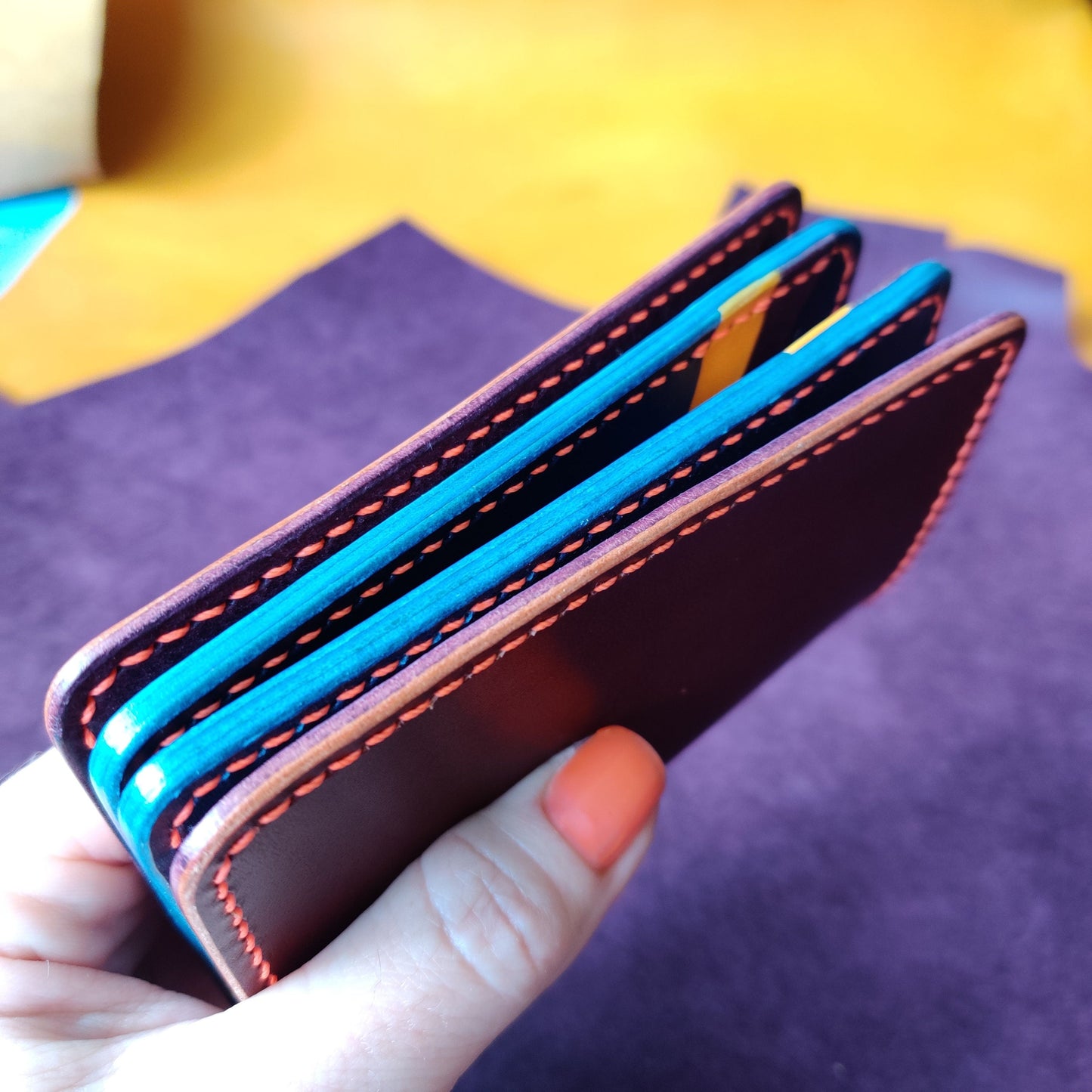 Vertical Leather Wallet, Cash Holder Leather Wallet, Bi-Fold Middle Wallet, Men Gift Wallet, Women Gift Wallet