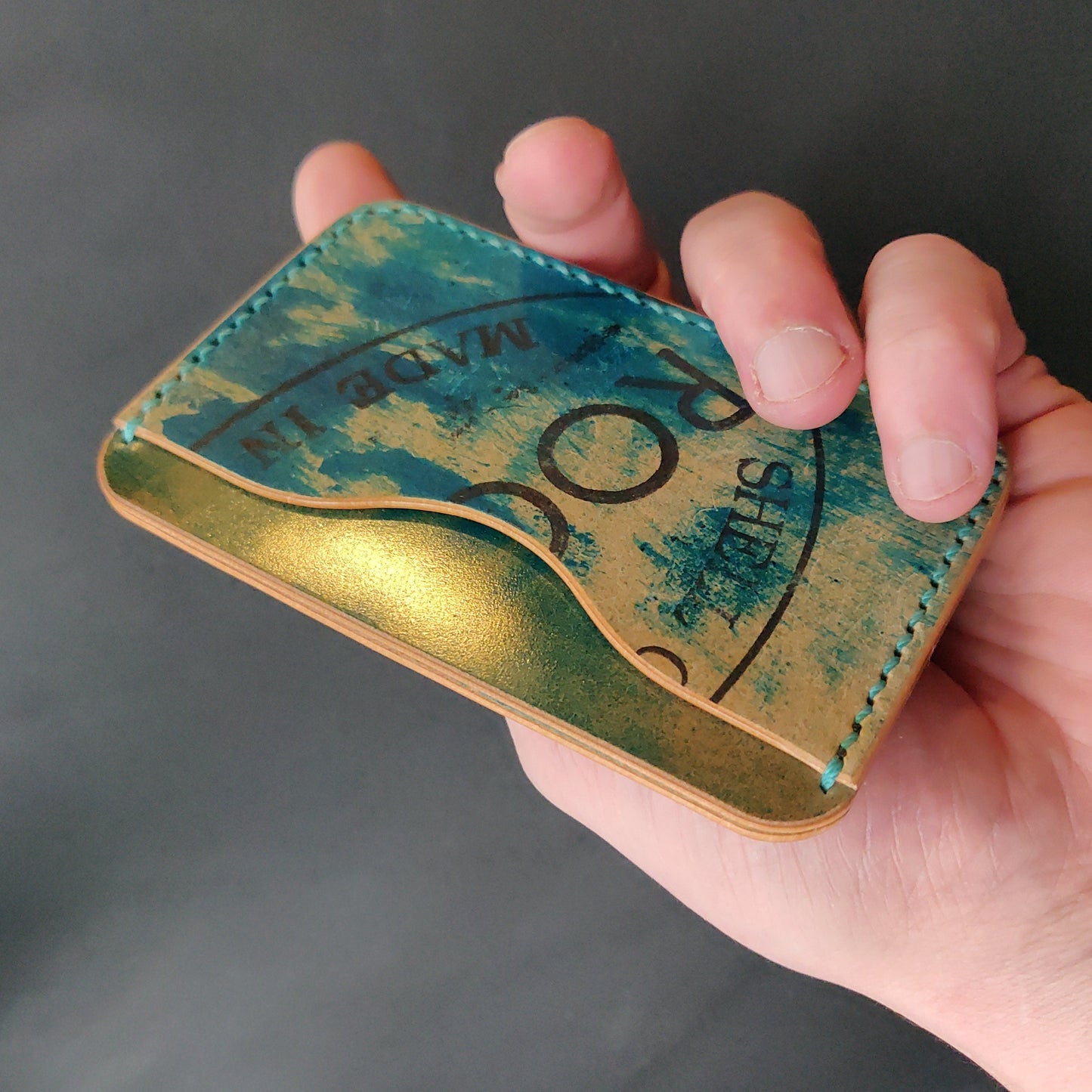 Shell Cordovan Wallet, Horizontal Leather Card Wallet, Minimalist Slim Luxury Wallet