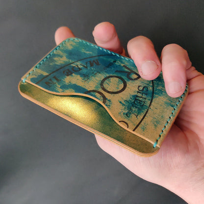 Shell Cordovan Wallet, Horizontal Leather Card Wallet, Minimalist Slim Luxury Wallet