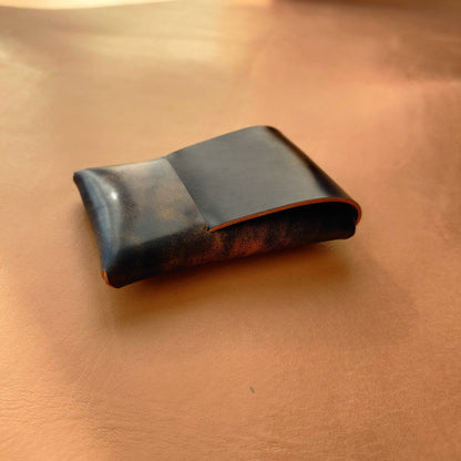 Rocado Shell Cordovan Stitchless Leather Mini Cards Wallet, Origami Minimalist Wallet, EDC Card Holder Case