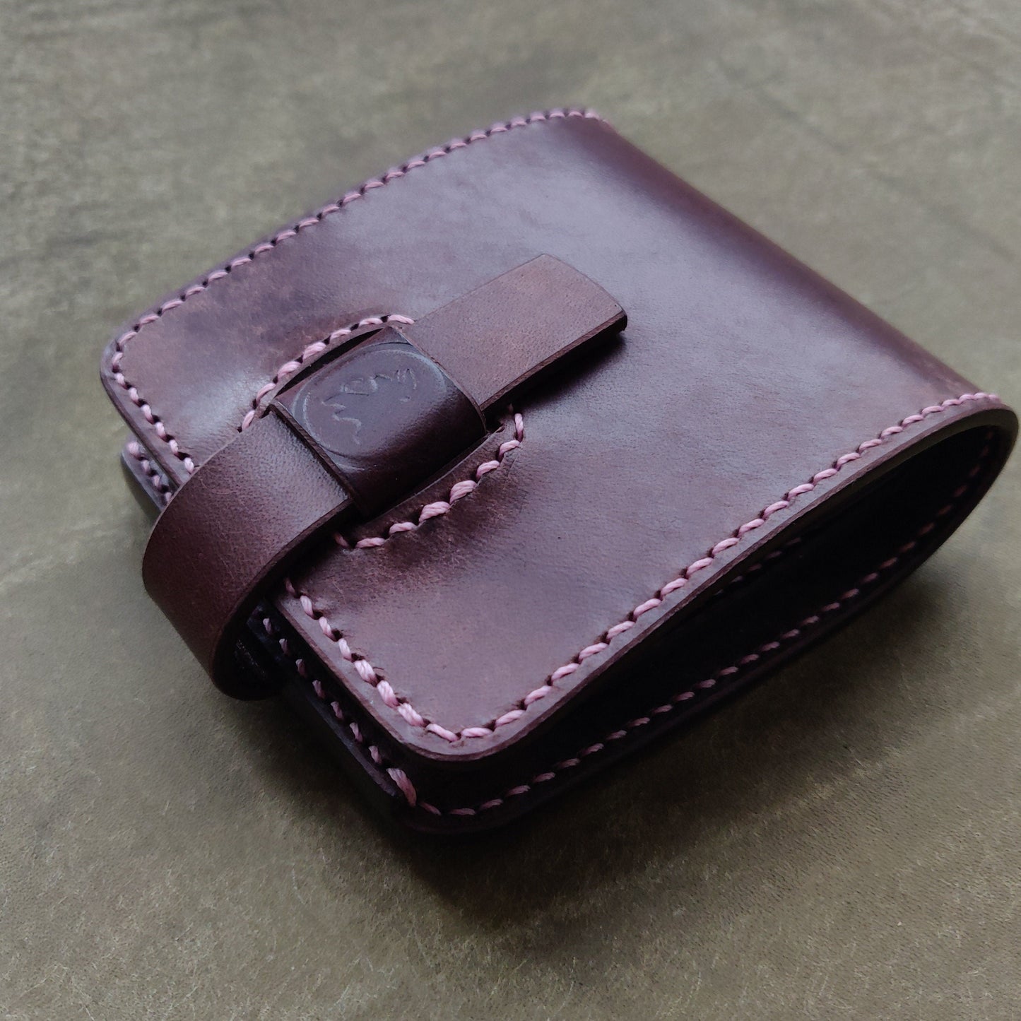 Leather Bifold Wallet, Japanese-Style Vegetable Tanned Wallet With Coin Purse