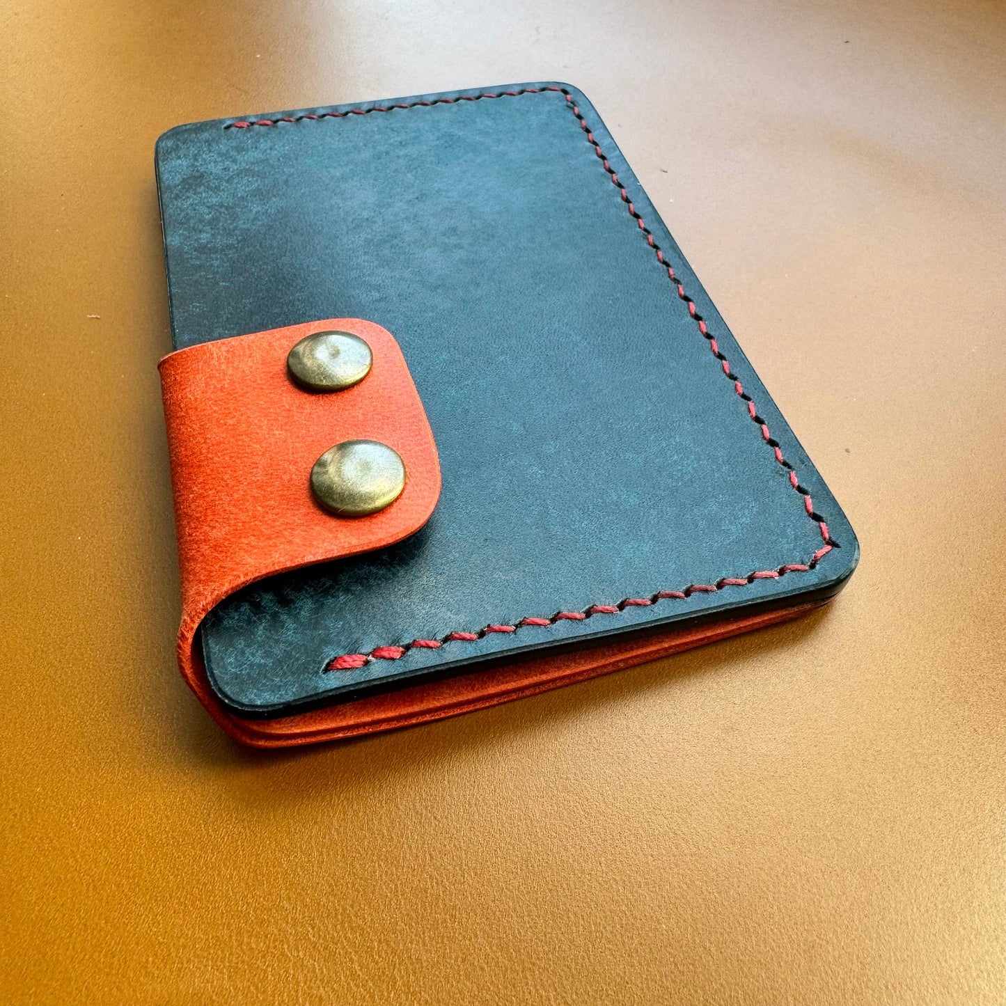 Leather Card Holder, Vegetable Tanned Pocket Mini Wallet, Minimalist Card Holder Case