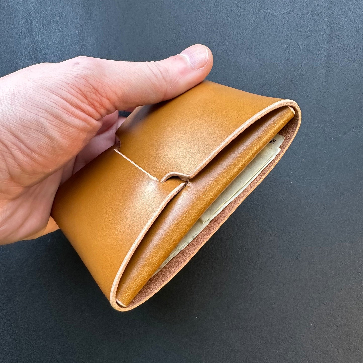 Stitchless Leather Cards Wallet, Origami Minimalist Wallet, EDC Card Holder Case