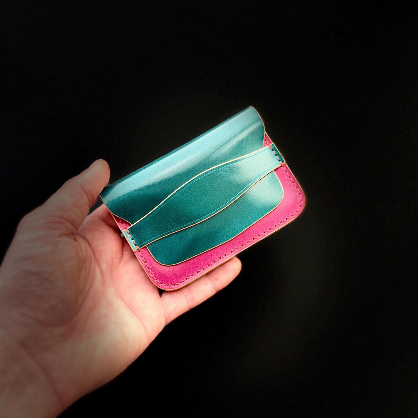 Rocado Shell Cordovan Wallet – Handmade Flap Design, Slim & Minimal, Outer Quick Access Pocket