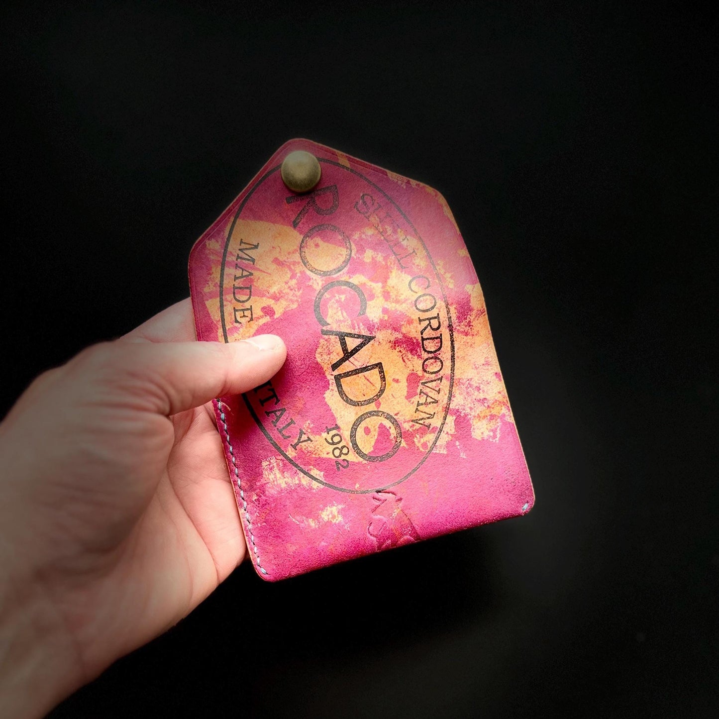 Rocado Shell Cordovan Card Wallet – Handmade Minimalist Leather Pouch